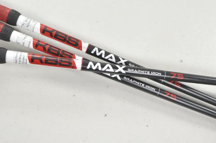 KBS MAX Graphite 75g Regular Plus Flex 3pc Iron Shaft Set .355  # 223101