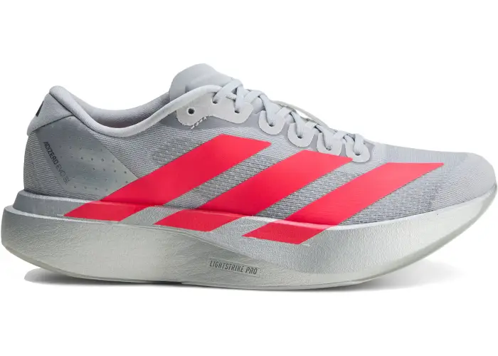 Size 6.5 - adidas Adizero Evo SL Silver Metallic Lucid Red (Women's) KI3383