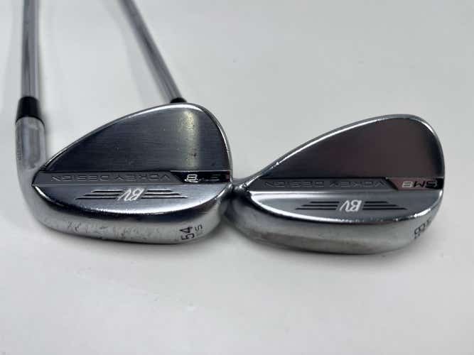 Titleist Vokey SM8 Tour Chrome Wedge Set 54* 10 | 58* 8 $-Taper 130 XStiff RH