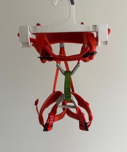 Petzl MACCHU Orange Climbing Harness for Kids with Adjustable Straps (Used)
