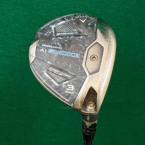 Callaway Paradym Ai Smoke Max 15 Fairway 3 Wood iDrive Tour 3.5 Graphite Stiff