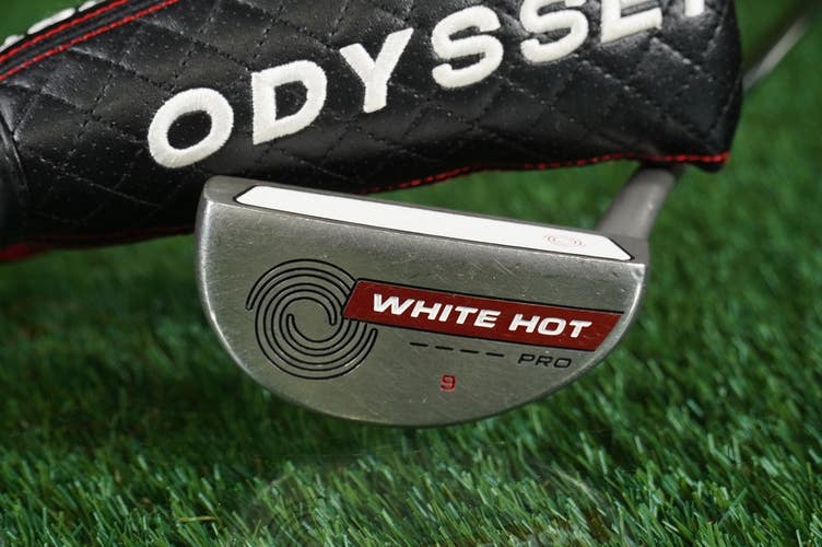 Odyssey White Hot Pro 9 Putter Mid-Mallet 35" Steel Shaft RH With Headcover
