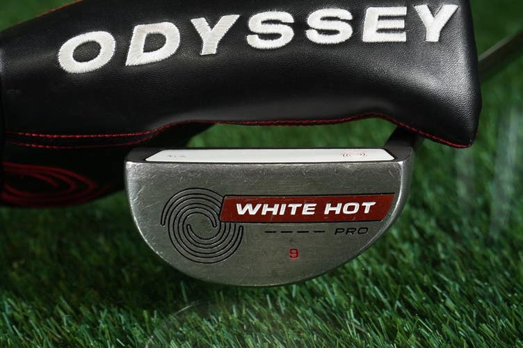 Odyssey White Hot Pro 9 Putter Mid-Mallet 34" Steel Shaft RH With Headcover