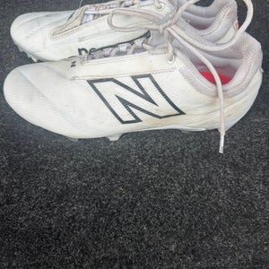 White Men's Size M 9.0 (W 10.0) Adult New Balance Burn X4 Molded Cleats (Used)