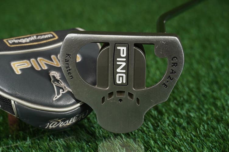 Ping Karsten CRAZ-E Putter Mallet Black Dot True Temper 34.5 Steel RH +Cover