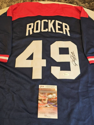 John Rocker Autographed/Signed Jersey JSA COA Blue Custom Jersey