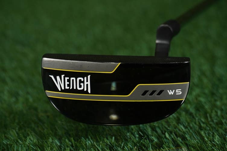 Wengh Golf W5 Putter Black Plumbers Neck Mid-Mallet 34 Milled Face RH ~ LOOK!!