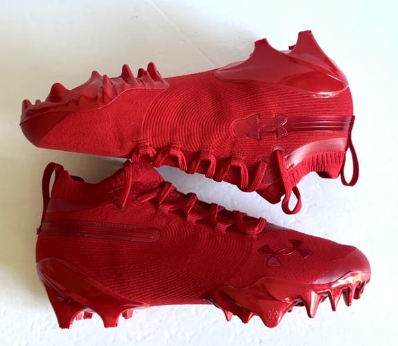 new men's 7 Under Armour Spotlight Suede Pro MC 6000074 Red Football Cleats