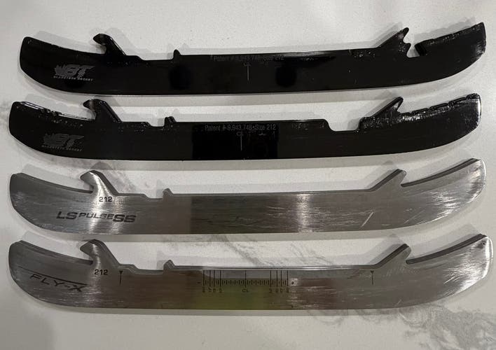 4 Pairs Bauer and Bladetech Black Powerfly steel.  size 1-1.5 212