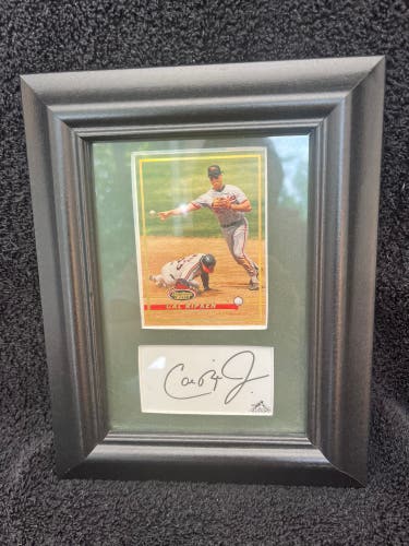 Cal Ripken Jr Matte Autograph Framed Card Display MLB Baltimore Orioles Baseball