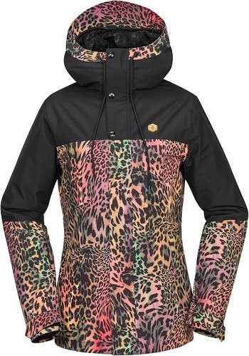 WOMENS VOLCOM BOLT INSULATED SKI SNOWBOARD HOODED JACKET (XS) ACID
