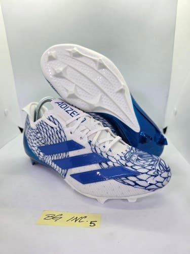Adidas Adizero Electric 2 Football Cleats Men's Size 9 White / Blue IH8569 NEW