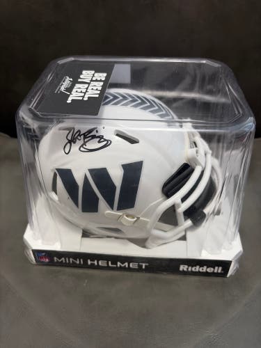 John Riggins Auto Mini Helmet Washington Commanders