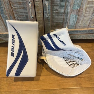 Brand New Pro Stock Bauer Digiprint Pro Goalie Glove & Blocker Set Woll