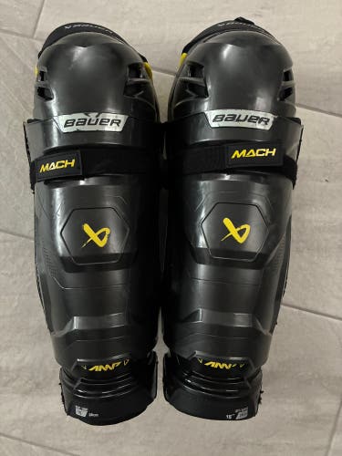 Senior Bauer Supreme Mach 15" Shin Pads (Used)