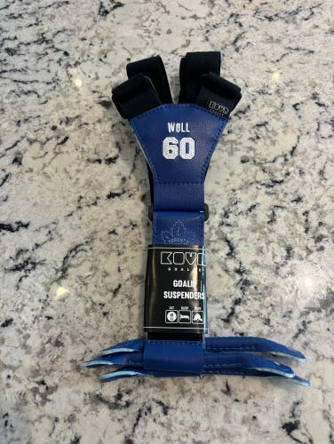 Brand New Pro Stock Kova Toronto Maple Leafs Goalie Pants Suspenders Woll Blue