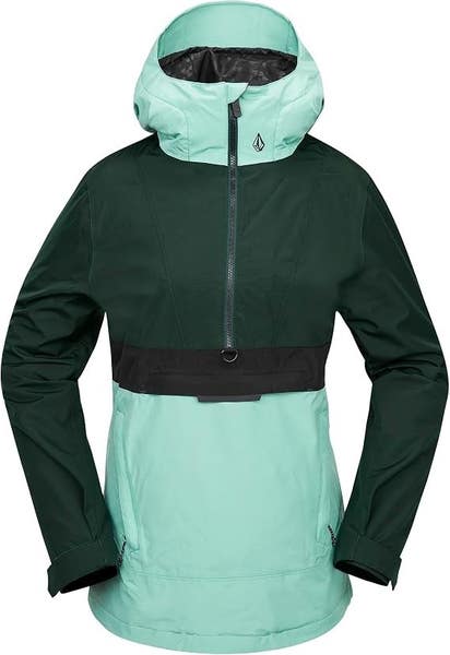 WOMENS VOLCOM ASHFIELD PULLOVER SKI SNOWBOARD JACKET (XS) WASABI