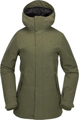 WOMENS VOLCOM STONEY SHADOW INSULATED SKI SNOWBOARD JACKET (SMALL) IVY