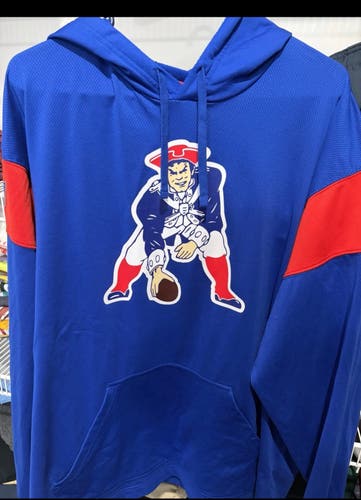 New England Patriots NFL Nike Dri Fit Retro Logo Hoodie Size Large