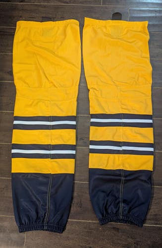 Yellow and navy Senior XL Socks (New)