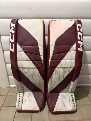 34" 2025 CCM Extreme Flex 6 Goalie Leg Pads Pro Stock (Used)