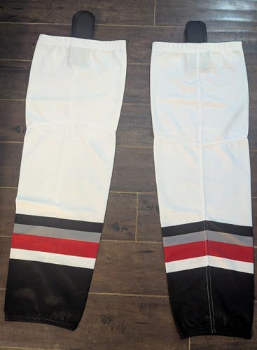 White and Blue Senior Large Socks (New)