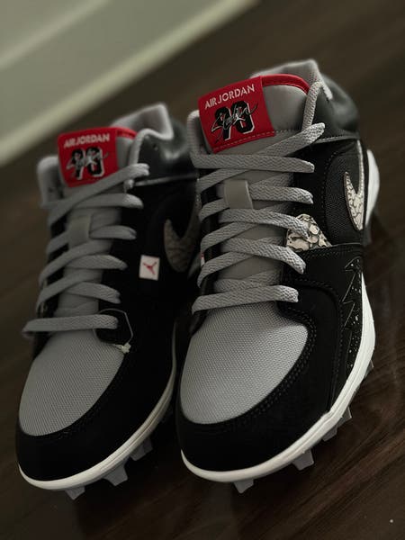 Air Jordan Stadium 90 Low TD Black Cement Football Cleats HQ0210-060 Mens Sz 13 Nike Jordan Stadium 90 Low TD Black Cement Cleats men main image 3