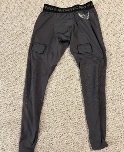 Fanatics NHL Authentic Pro Base Layer compression pants with cup holder and sock velcro Large New