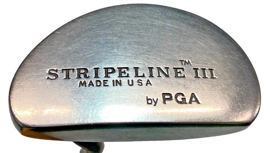 PGA Stripeline III Mallet Putter Made In USA RH Steel Shaft 31.5" New Mid Grip