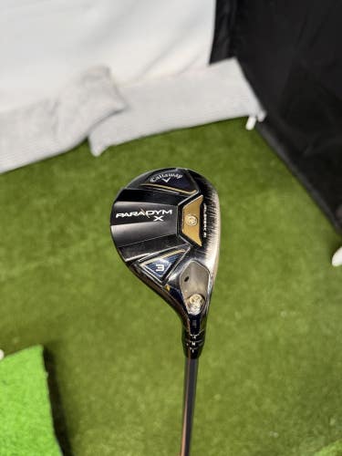 Callaway Paradym X 3 Hybrid 18* HZRDUS 75g Stiff Flex Shaft RH No HC