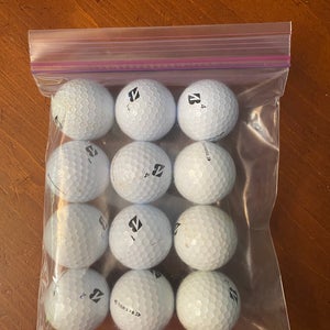 Bridgestone Tour B Golf Balls White Lot of 12 Mix - Numbers 1, 2, 3, 4