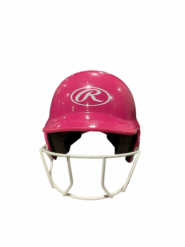 Used Rawlings PNK HELMET Batting Helmet w/Mask Pink XS 11834-S000054376