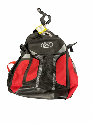 Used Rawlings BLK/RED BACKPACK BB/SB Player Backpack Black 11834-S000054383