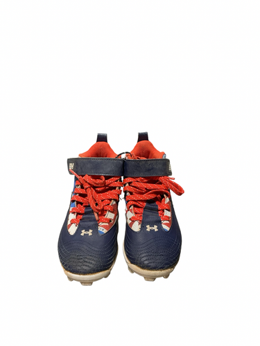 Used Under Armour RWB BRYCE HARPER CLEATS BB/SB Cleats Red Youth 12.0 11834-S000054433