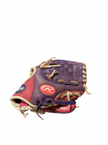 Used Rawlings HIGHLIGHT SERIES GLOVE RH Throw Fastpitch Gloves Pink 10" 11834-S000054112