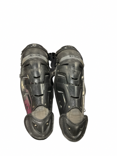 Used All Star ALLSTAR BLK CATCHER SHIN GUARDS Catchers Leg Guards Black Adult 11834-S000054188