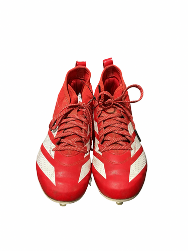 Used Adidas Jr FB Cleats Red Junior 05 11834-S000054231