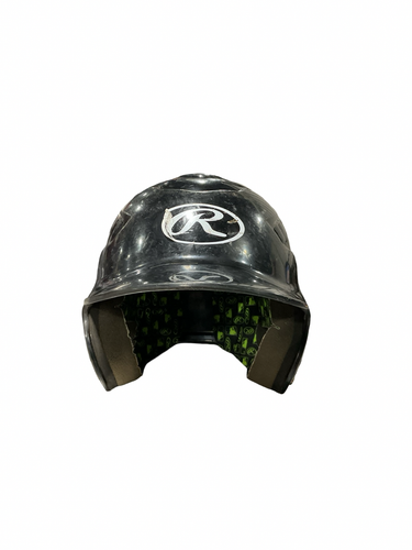 Used Rawlings BASEBALL HELMET 6 1/2-7 1/2 Batting Helmet No Mask Black One Size 11834-S000054246
