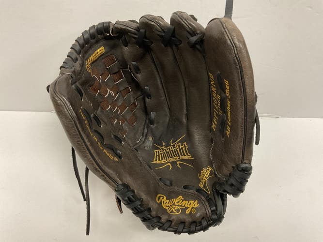 Used Rawlings Highlight Series HFP120BRNB Baseball Glove RH Throw Brown 12" 11855-S000207460