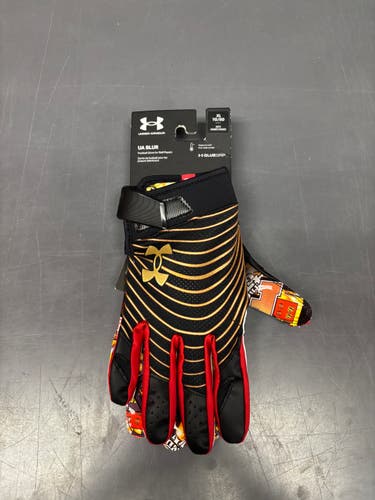 Black XL Adult Under Armour Blur Gloves (New)