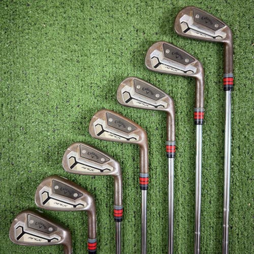 Callaway Apex TCB 21 Forged Raw Iron Set 4-PW NS Pro Modus Tour 105 Extra Stiff