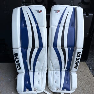 Blue 26" Junior Vaughn Velocity V7 Goalie Leg Pads (Used)