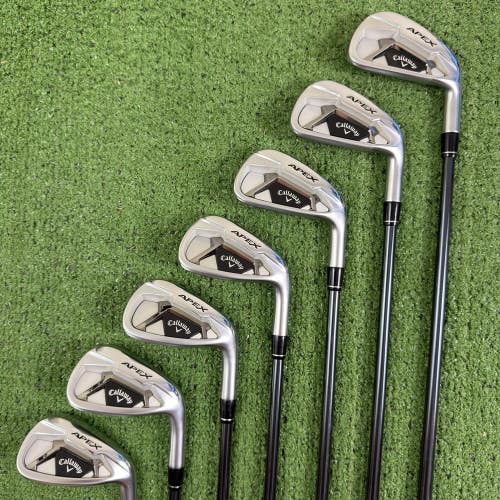 Callaway Apex 21 Iron Set 5-PW AW Recoil Dart F4 75 Stiff Flex Graphite