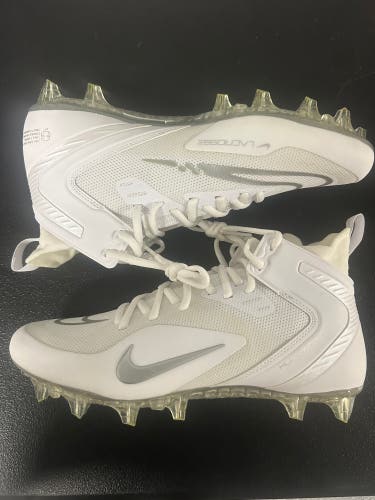 Nike Alpha Huarache 8 Elite LAX P White/Silver Men 9, Women 10.5 CW4447-100