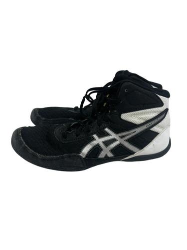 Used Asics Matflex Jr 5 Wrestling Shoes Black  11692-S000154679