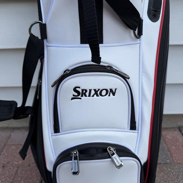 Srixon ダッフルバッグ ホワイト/ブラック Srixon ZXi Tour Staff Caddy Stand Golf Bag 5 Way Dividers White