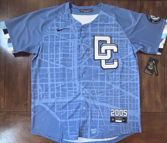 Washington Nationals City Connect Jersey James Woods Adult Medium NWT