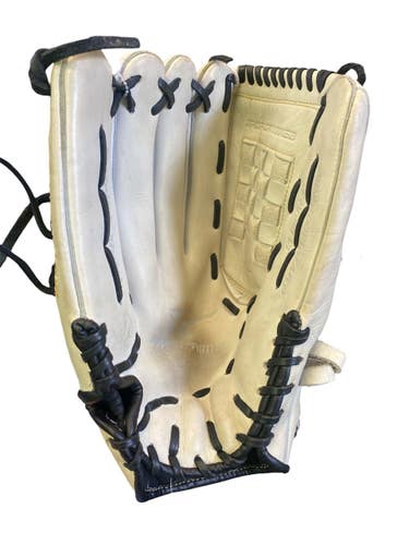 Used Mizuno MVP PRIME LH Throw Fastpitch Gloves White 13" 11602-S000112109