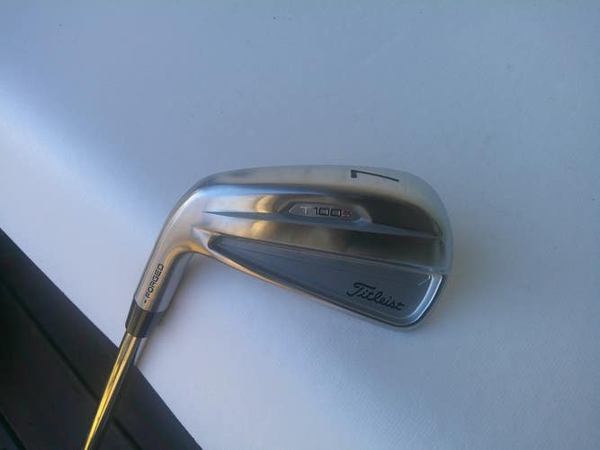 Titleist 2021 T100S Forged 7-Iron w/ True Temper AMT S300 Stiff Shaft - LEFTY