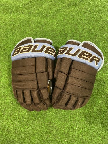Black Senior Bauer Vapor Pro Team Gloves 14" Pro Stock (Used) Boston Advantage